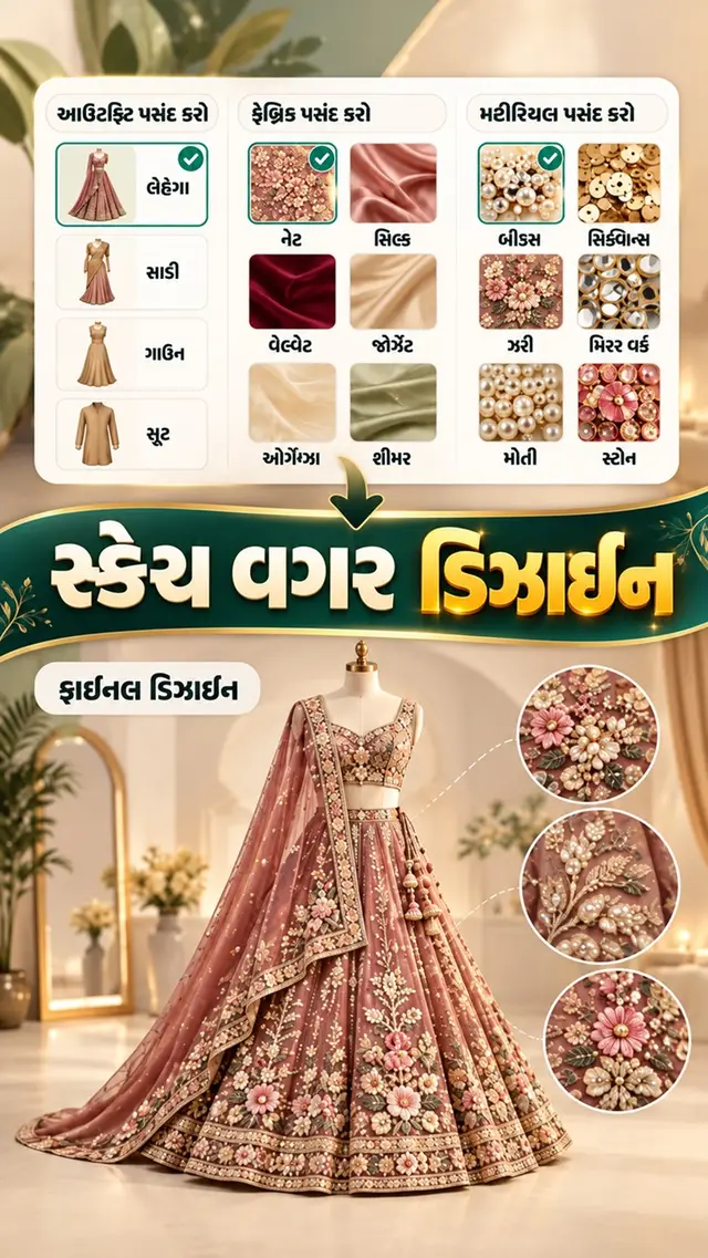 સ્કેચ વગર ડિઝાઇન બનાવો ટ્યુટોરિયલ